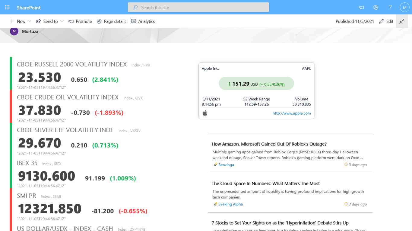 Multiple Indexes